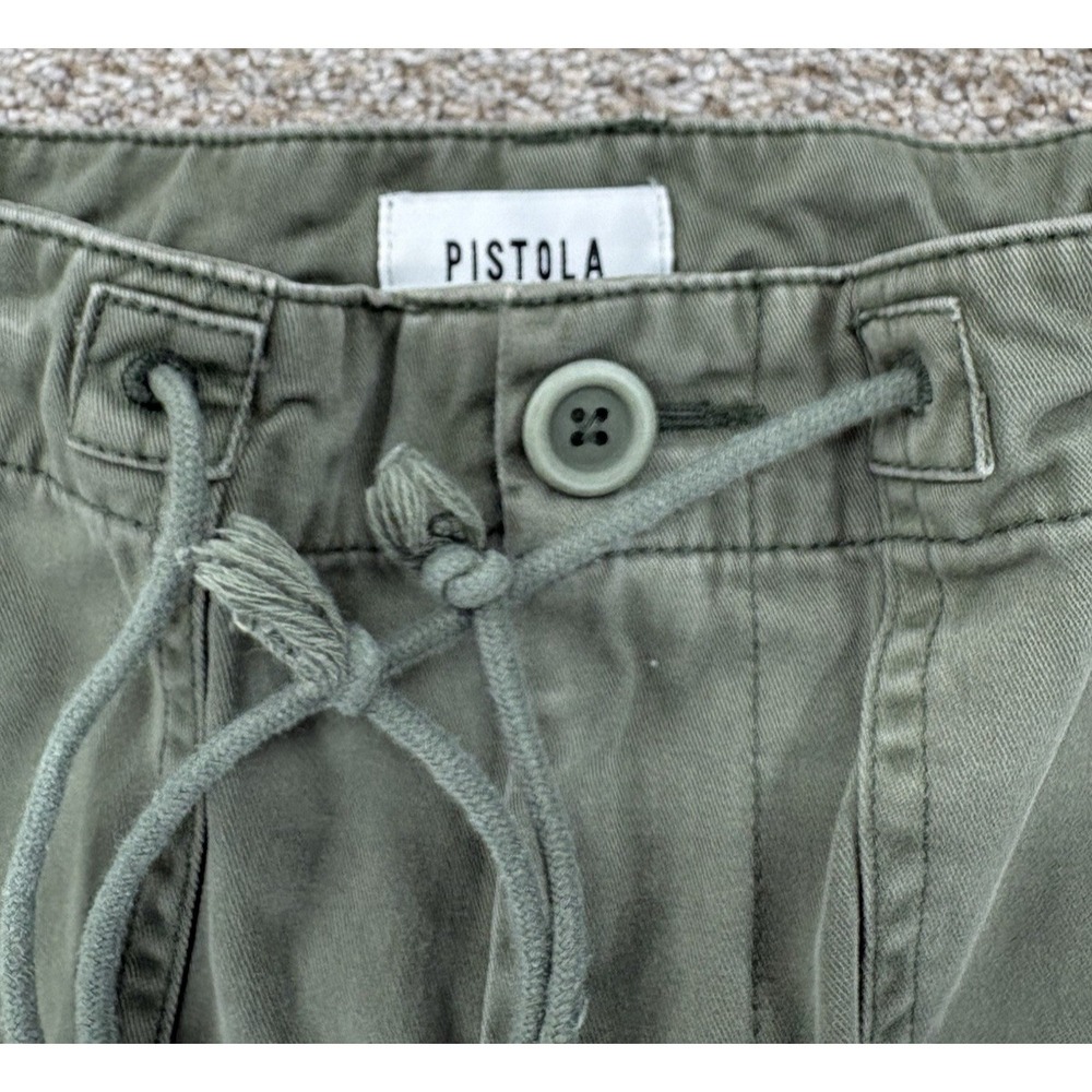 Pistola Sabrina Curved Utility Pants in Meadow Women's 27 Green Barrel Leg Twill - Picture 5 of 11